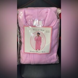 Pink fleece robe. New in package.